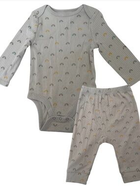 Cloud Island Baby Outfit 6-9M Rainbow Print
Ribbed Set Bodysuit & Pants